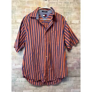 Tommy Hilfiger Mens Button Down Medium 100% Cotton